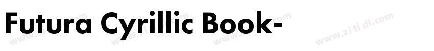 Futura Cyrillic Book字体转换